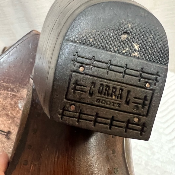 Corral Cowgirl Boots Pre-Owned by me Size Women’s 10 Brown Embroidered Leather - Picture 9 of 12